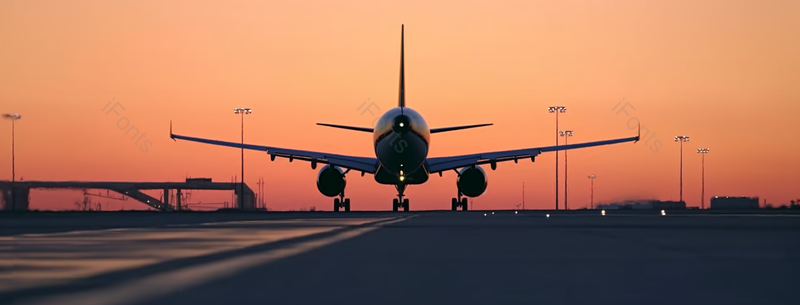 飞机在黎明滑行到跑道离开黄昏天空余光交通飞机场实拍摄影图,高清,摄影图,摄影图片,图片大全,摄影图免费下载